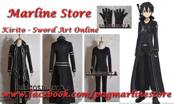 Kit Cosplay Kirito - Sapatos Vendidos Separadamente